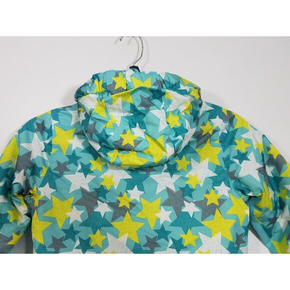 Lupilu Kids Insulated Rain  Jacket Hooded Star Patterned Blue Green Water-proof - Picture 9 of 12